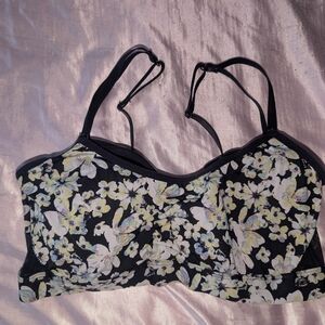 Floral Black Women's Bralette